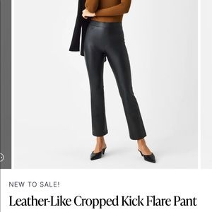 Spanx Leather-Like Cropped Kick Flare Pant